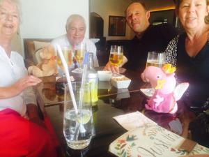 Our happy rabble in the Taj Mahal Hotel bar! (With peppa pig...)